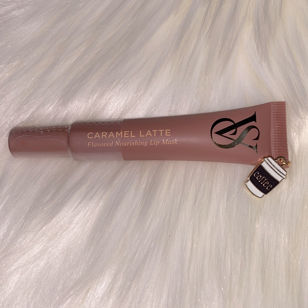 Victoria’s Secret caramel latte lip mask with coffee charm